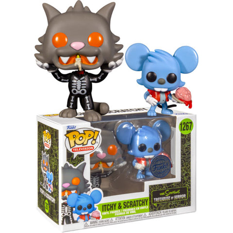 The Simpsons - Itchy (small size) & Scratchy (Skeleton) US Exclusive Pop! Vinyl