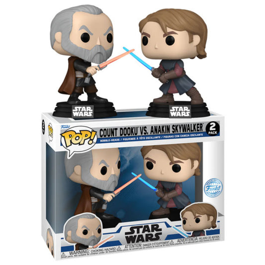 Star Wars: The Clone Wars - Anakin Skywalker Vs Count Dooku US Exclusive Pop! Vinyl 2-Pack