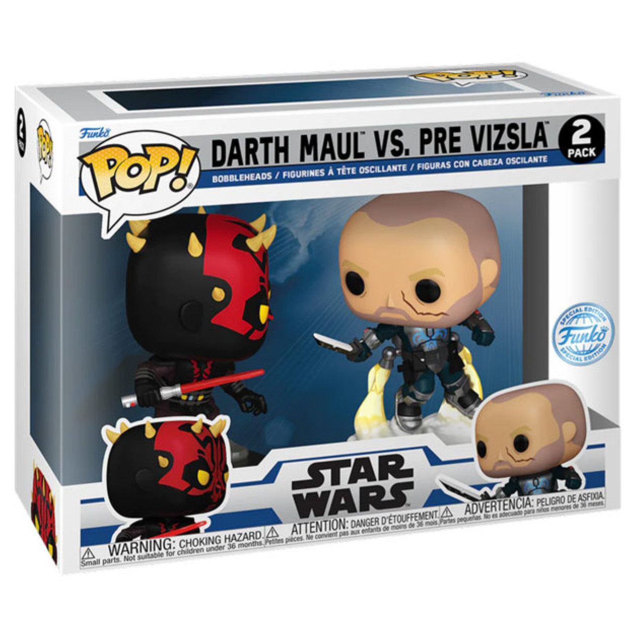 Star Wars: Clone Wars - Darth Maul Vs Pre Vizsla Pop! 2-Pack