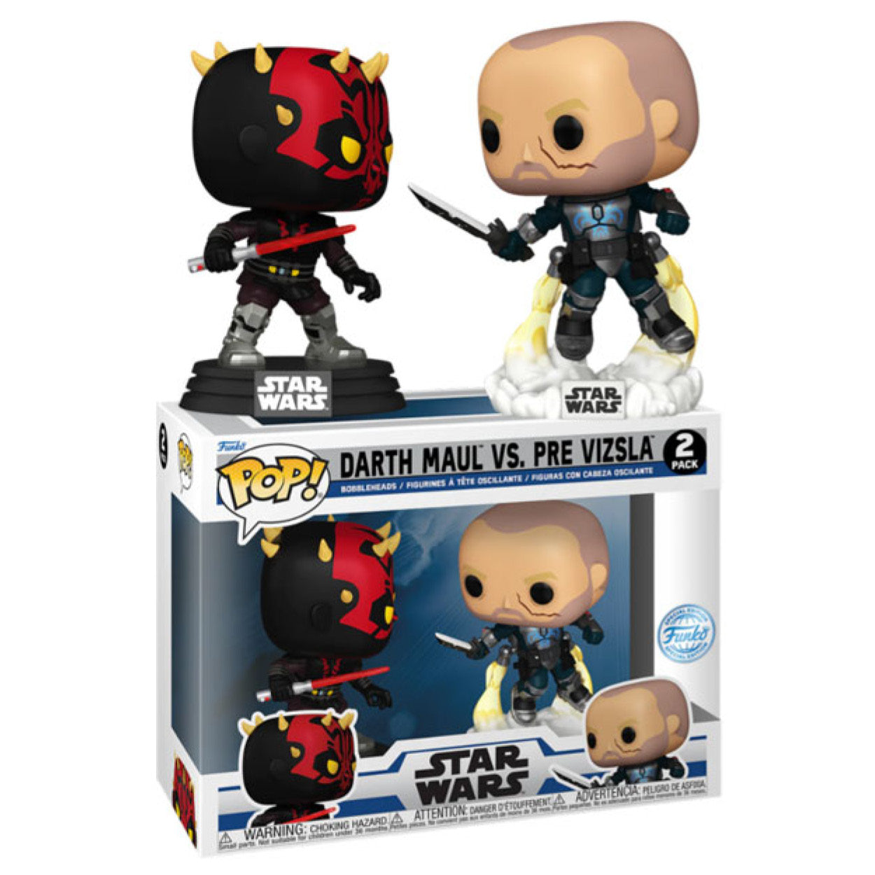 Star Wars: Clone Wars - Darth Maul Vs Pre Vizsla Pop! 2-Pack