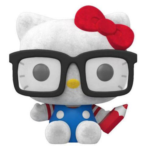 Image of Hello Kitty - Hello Kitty Hipster Nerd with Glasses US Exclusive Flocked Pop! Vinyl