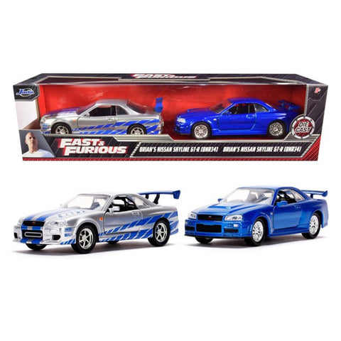 Image of Fast & Furious - Brian's Nissan Skyline GT-R Twin Pack 1:32 Scale