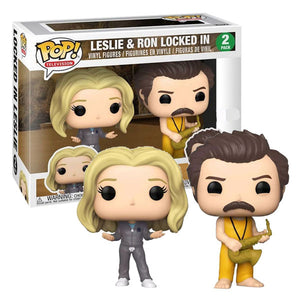 Parks and Recreation - Locked In Ron & Leslie Pop! Vinyl 2-Pack