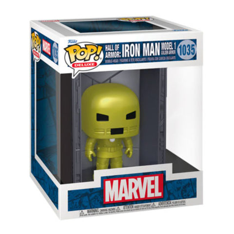 Image of Marvel Comics - Hall of Armor Iron Man Model I Golden Armor Metallic US Exclusive Pop! Deluxe