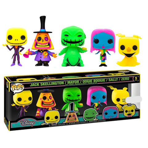 Image of The Nightmare Before Christmas - Black Light US Exclusive Pop! 5-Pack
