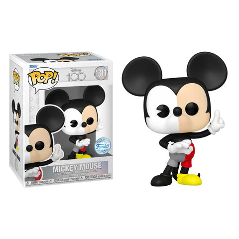 Image of Disney 100th - Mickey Mouse (Split Colour) US Exclusive Pop! Vinyl