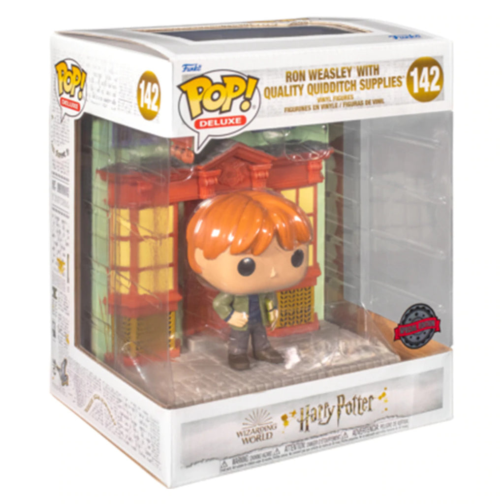 Harry Potter - Quality Quidditch Supplies with Ron Diagon Alley US Exclusive Pop! Deluxe