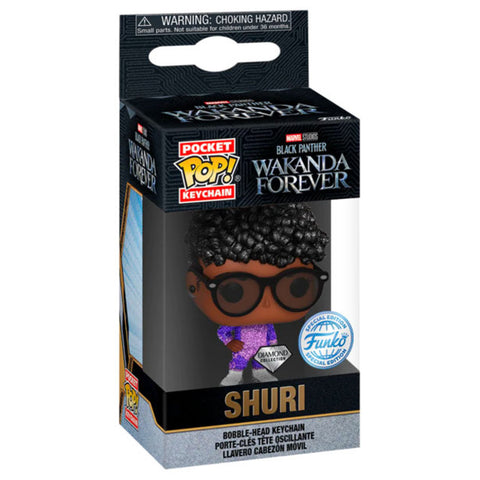Image of Black Panther 2: Wakanda Forever - Shuri with Sunglasses Glitter US Exclusive Pop! Keychain
