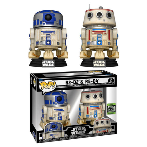Image of Star Wars - R2-D2 & R5-D4 Star Wars Celebration 2023 Exclusive Pop! Vinyl 2-Pack