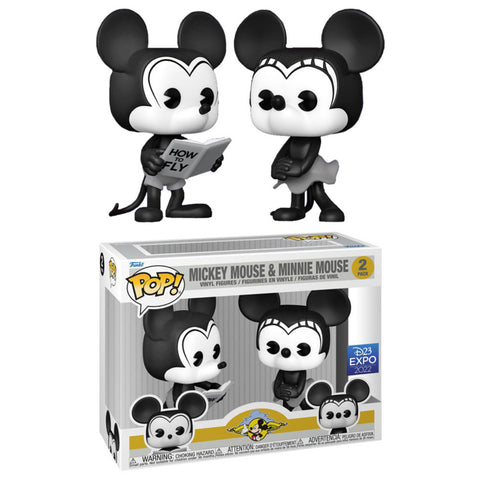 Image of Disney - Pilot Mickey & Minnie D23 US Exclusive Pop! Vinyl 2-Pack