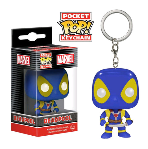 Image of Deadpool - Deadpool Blue & Yellow US Exclusive Pocket Pop! Keychain