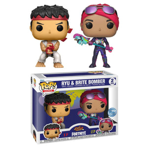 Street Fighter x Fortnite - Ryu & Brite Bomber US Exclusive Pop! 2-Pack