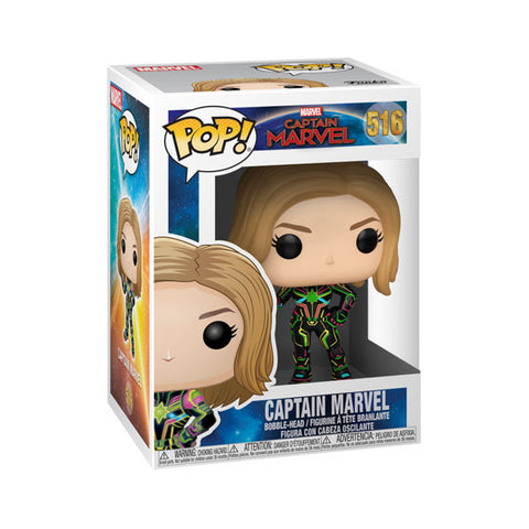 Image of Captain Marvel - Captain Marvel Neon Suit Pop! Vinyl