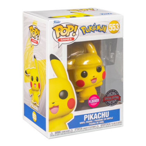 Image of Pokemon - Pikachu Waving Flocked US Exclusive Pop! Vinyl