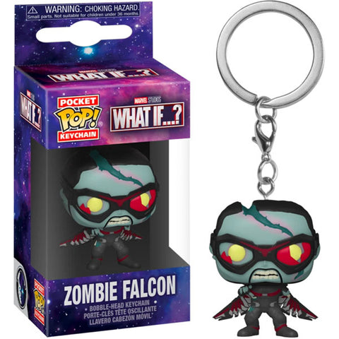 Image of What If - Zombie Falcon Pocket Pop! Keychain