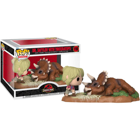 Image of Jurassic Park - Dr. Sattler with Triceratops US Exclusive Pop! Moment