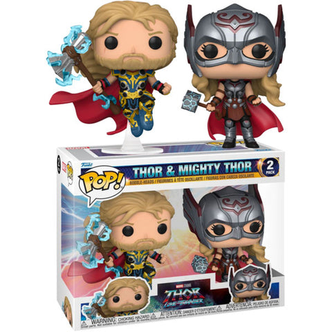 Image of Thor 4: Love and Thunder - Thor & Mighty Thor US Exclusive Pop! 2-Pack