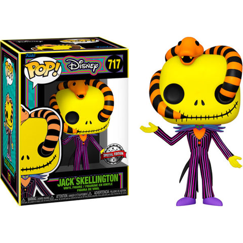 Image of The Nightmare Before Christmas - Jack with Snake Black Light US Exclusive Pop! Vinyl