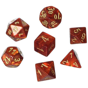 Chessex Polyhedral 7-Die Set Scarab Scarlet/Gold