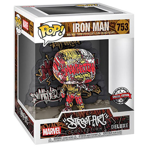 Image of Iron Man - Graffiti Deco US Exclusive Pop! Deluxe