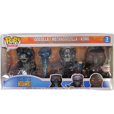 Image of Godzilla Vs Kong - Kong Godzilla & Mechagodzilla US Exclusive Pop! 3-Pack