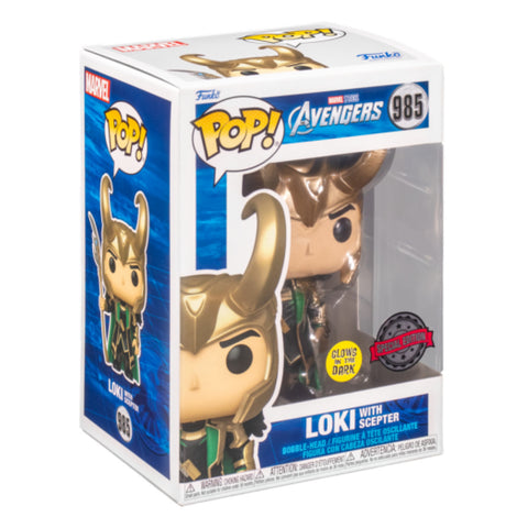 Image of Avengers Movie - Loki with Scepter US Exclusive Pop! Vinyl