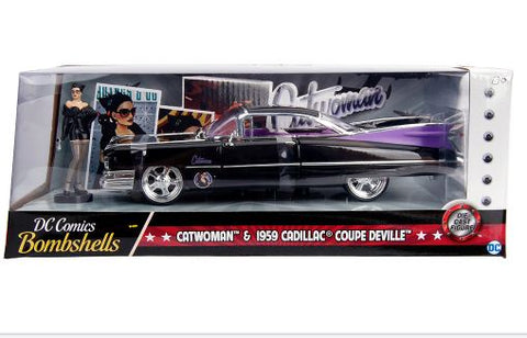 Image of DC Bombshells - Cat Woman 1959 Cadillac 1:24 Hollywood Ride