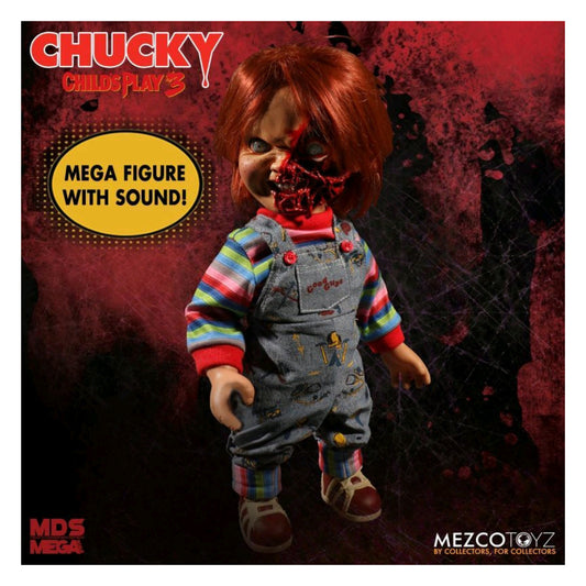 Childs Play 3 - Chucky Doll Pizza Face 15 inch Talking Action Figure