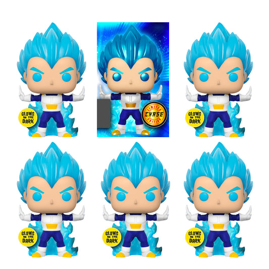 Dragon Ball Z - Vegeta Powering Up Glow Pop! Vinyl Chase Bundle
