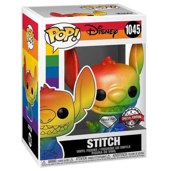 Lilo & Stitch - Stitch Rainbow Pride Diamond Glitter US Exclusive Pop! Vinyl