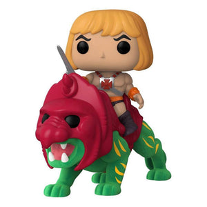 Masters of the Universe - He-Man on Battlecat Flocked US Exclusive Pop! Ride