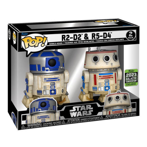 Image of Star Wars - R2-D2 & R5-D4 Star Wars Celebration 2023 Exclusive Pop! Vinyl 2-Pack