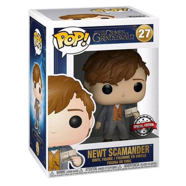 Fantastic Beasts 2: The Crimes of Grindelwald - Newt with Postcard US Exclusive Pop! Vinyl