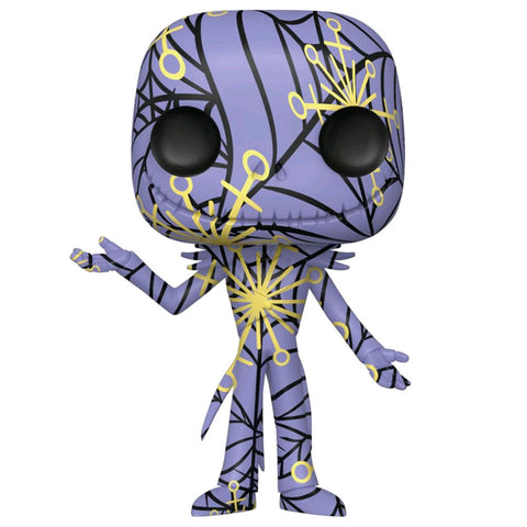Image of The Nightmare Before Christmas - Jack (Artist) Purple & Yellow Pop! Vinyl with Protector