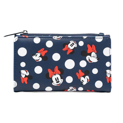 Image of Loungefly - Disney - Minnie Mouse Polka Dots Navy Purse
