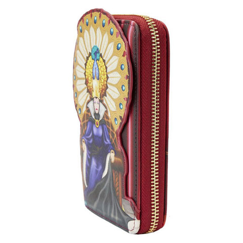 Image of Loungefly - Snow White (1937) - Evil Queen Throne Zip Around Wallet