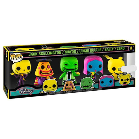 Image of The Nightmare Before Christmas - Black Light US Exclusive Pop! 5-Pack