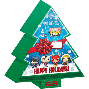 DC Comics - Holiday Tree Box US Exclusive Pocket Pop! 4-Pack
