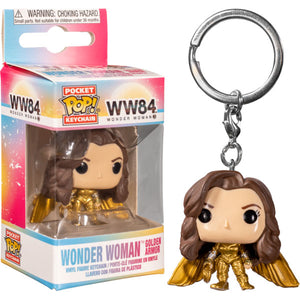 Wonder Woman: 1984 - Wonder Woman Gold No Helmet Pocket Pop! Keychain