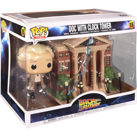 Image of Back to the Future - Doc with Clock Tower Pop! Town