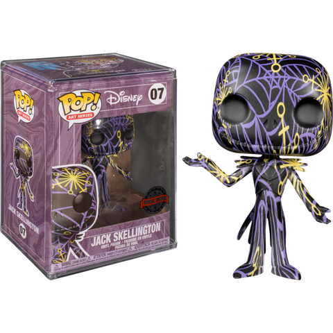 Image of The Nightmare Before Christmas - Jack (Artist) Black & Yellow US Exc Pop! with Protector