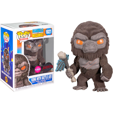 Image of Godzilla vs Kong - King Kong with Scepter Flocked US Exclusive Pop! Vinyl