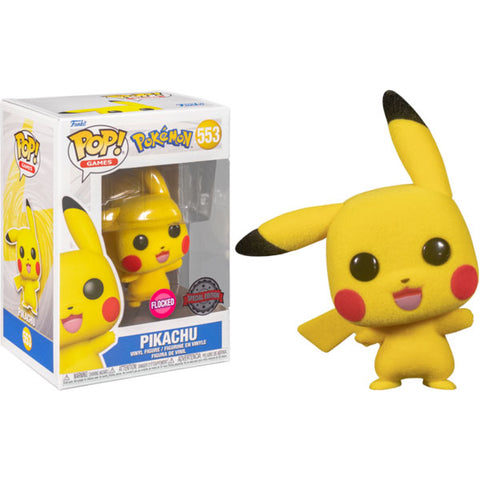 Image of Pokemon - Pikachu Waving Flocked US Exclusive Pop! Vinyl