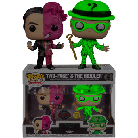 Image of Batman Forever - Two-Face & Riddler Glow US Exclusive Pop! 2-pack