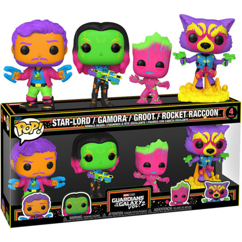 Image of Guardians of the Galaxy: Volume 2 - US Exclusive Blacklight Pop! 4-Pack