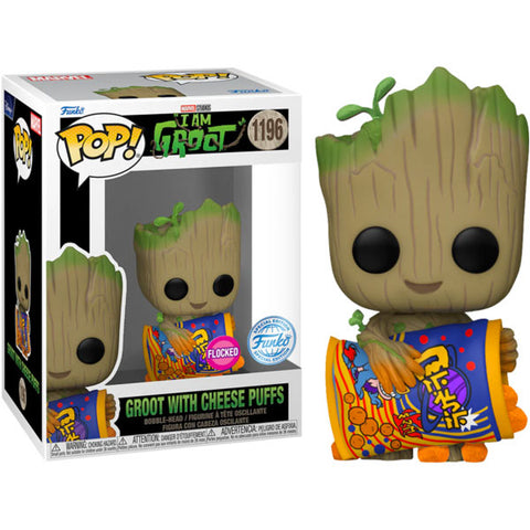 I Am Groot (TV) - Groot with Cheese Puffs Flocked Pop!Vinyl