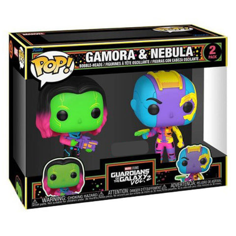 Image of Marvel Comics - Gamora & Nebula Black Light US Exclusive Pop! 2-Pack