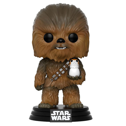 Image of Star Wars - Chewbacca with Porg Episode VIII US Exclusive Pop! Vinyl