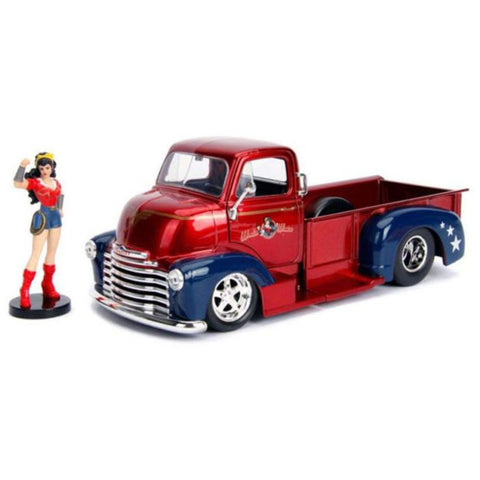 Image of DC Bombshells - 1952 Wonder Woman Chevy Pickup 1:24 Scale Hollywood Ride