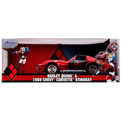 Batman - Harley Quinn 1969 Corvette 1:24 Scale Hollywood Ride